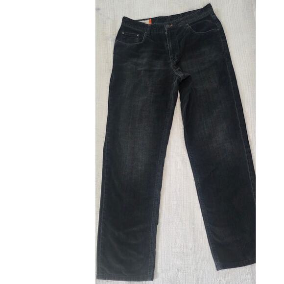 Faconnable Jeans Men's 34R Corduroy Pants Dark Gray Distressed Cotton French - Picture 4 of 15